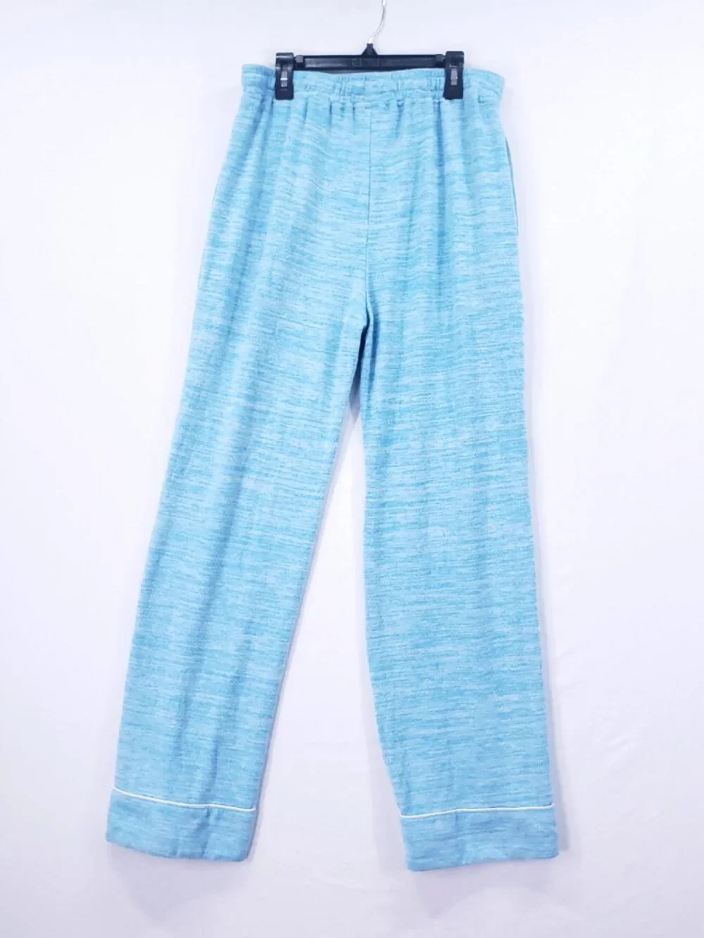 Aamikast Soft Pajamas Set Top and Pants Sleepwear Loungewear Blue Size M